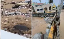 Tortuga desova en playa de Cabo San Lucas en medio de los estragos del huracán Lorena