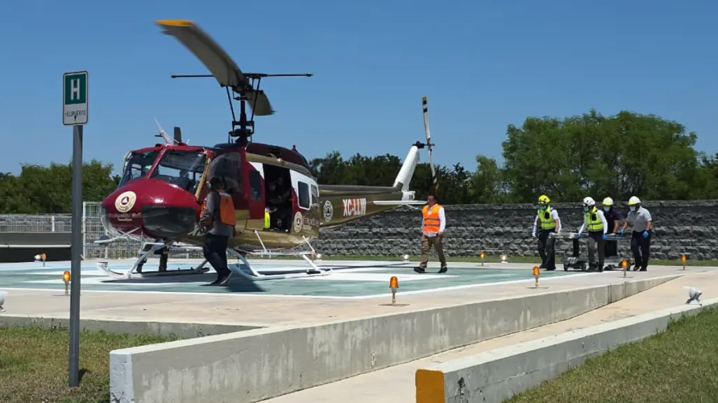 VIDEO | Menor herido en enfrentamientos de Matamoros es trasladado en helicóptero a Ciudad Victoria