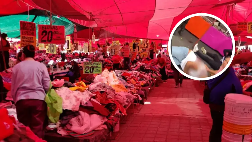 VIDEO | Balacera en tianguis de Iztapalapa deja 2 heridos frente a los puestos de comida