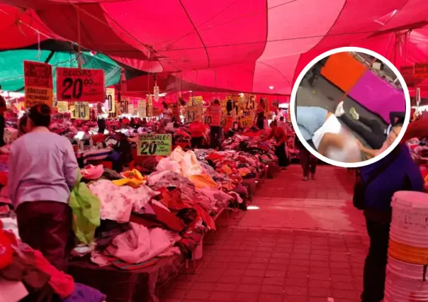 VIDEO | Balacera en tianguis de Iztapalapa deja 2 heridos frente a los puestos de comida