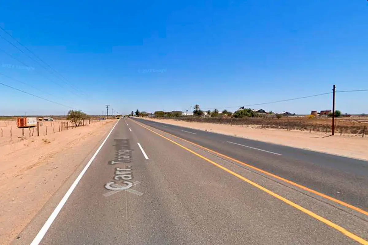 Una mujer había sido privada de la libertad y violentada en Comondú; los agresores la abandonaron en la carretera que lleva a Ciudad Insurgentes. Foto: Google Maps.