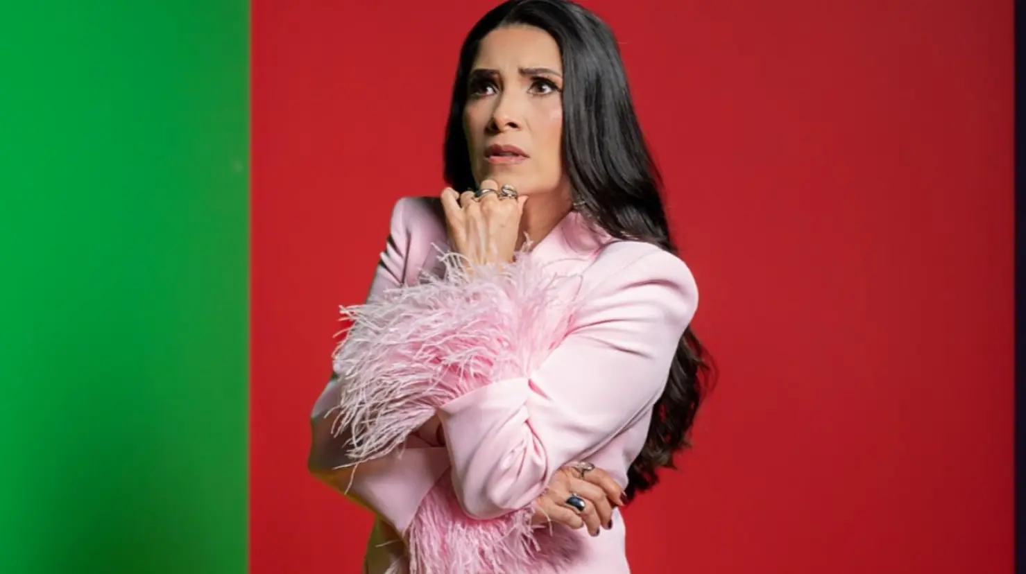 Dalílah Polanco sufrió una lesión en su tobillo del pie izquierdo mientras estaba en una dinámica en la casa. Foto. Cortesía Televisa.