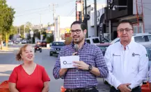 David de la Peña entrega tres obras viales en Santiago, Nuevo León