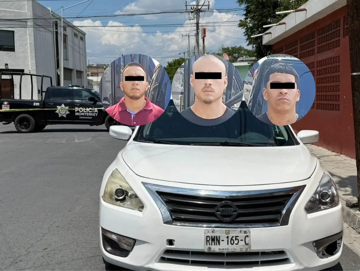 La detención se registró en la colonia Martínez, en la intersección de Jesús M. Garza y Pípila. Foto: Policía de Monterrey.