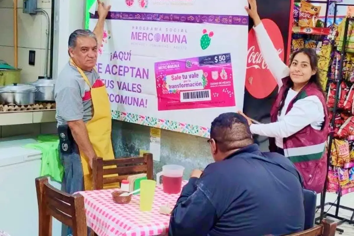 Establecimiento donde se aceptas vales de Mercomuna. Foto: @GobiernoTlahuac | Canva