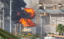 Explosión provoca incendio al interior de Zinc Nacional