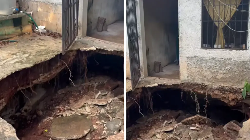 Video | Se abre el suelo en Muna: socavón sorprende a familia bajo su casa