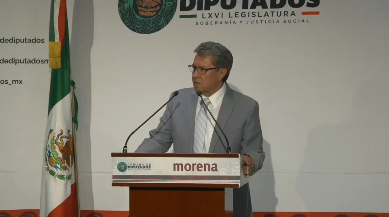 Ricardo Monreal señala que reducción de jornada laboral a 40 horas no está en la agenda actual. Foto: X (@RicardoMonrealA)