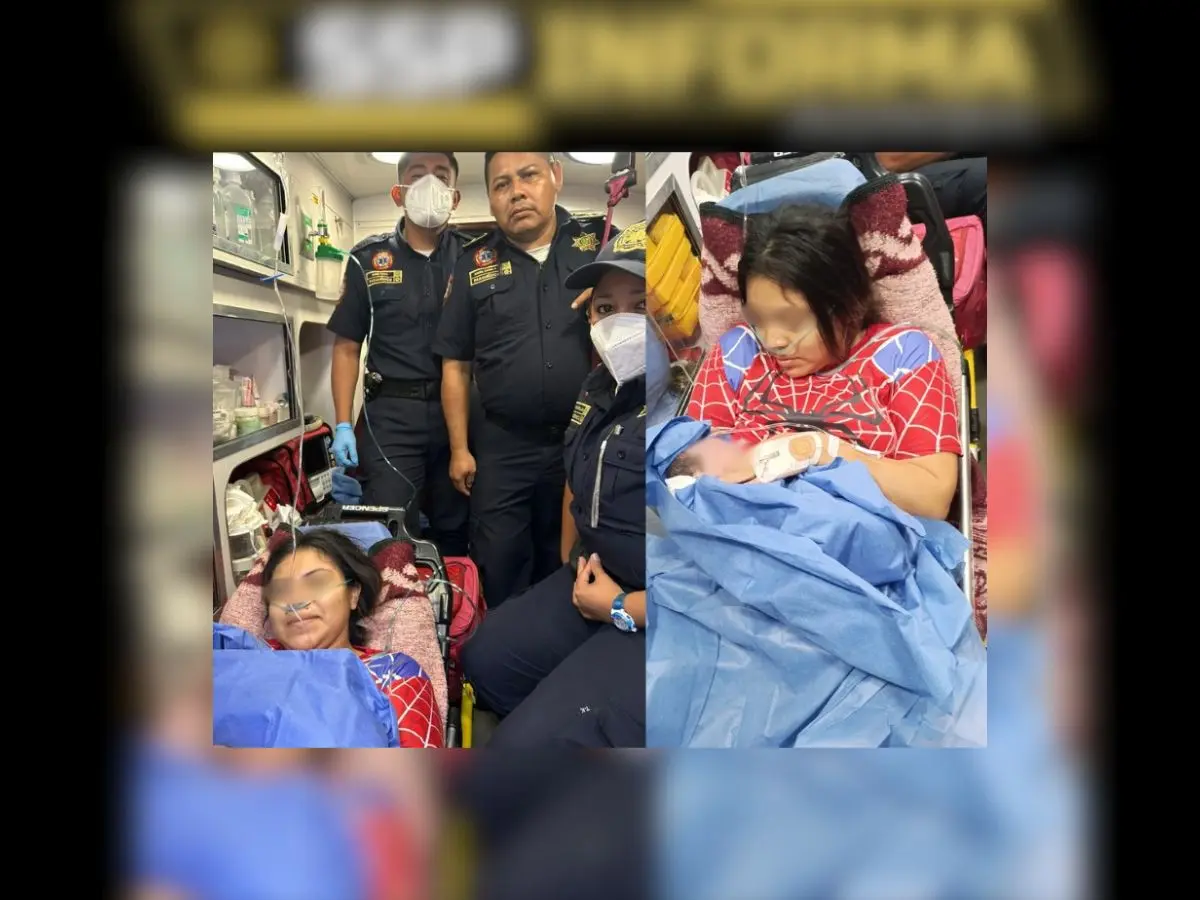Paramédicos de la SSP atendieron un caso de parto dentro de una de sus ambulancias luego de atender un llamado de emergencia en la comunidad de Ekmul.- Fuente SSP
