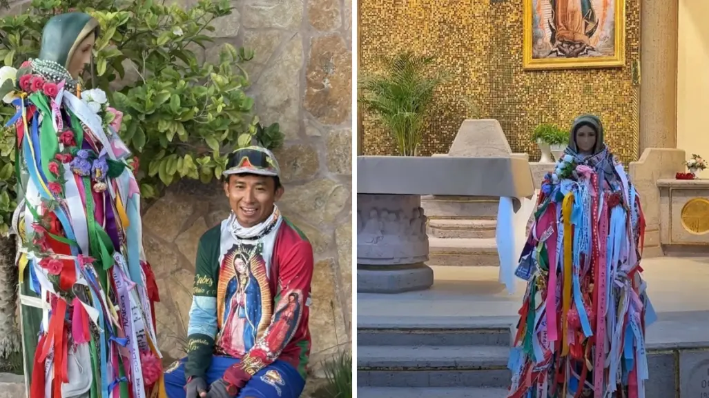El Peregrino Guadalupano emprende el regreso a Quintana Roo tras cumplir su manda en Los Cabos