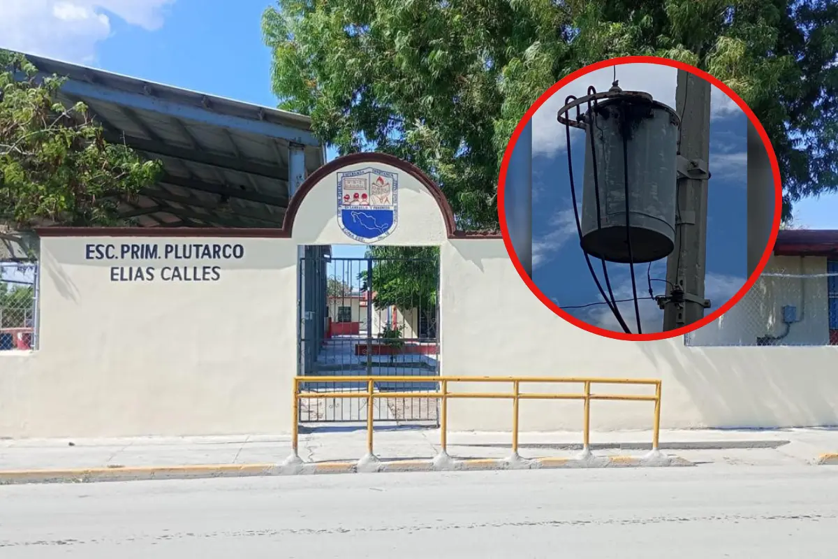 Escuela Primaria Plutarco Elías Calles, suspende clases por falta de luz | Foto: Ramón Sánchez