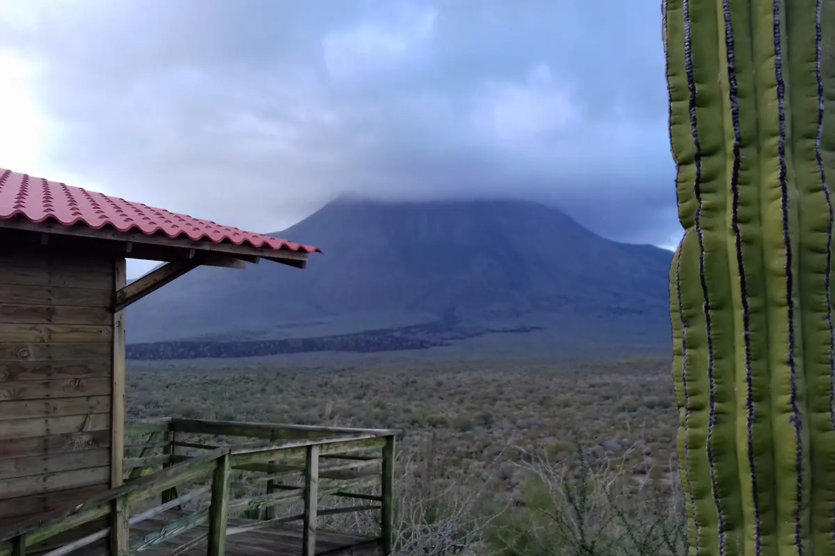 Este día se esperan más lluvias al Norte del Estado. Volcán de las 3 Vírgenes, municipio de Mulegé. Foto: Modesto Peralta Delgado.