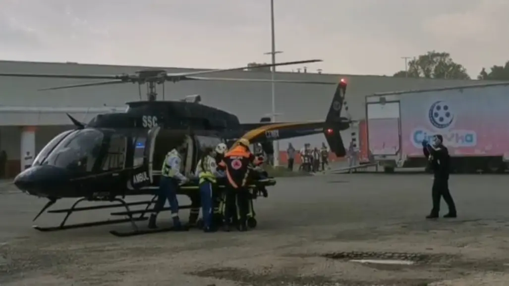Joven electrocutado en Xochimilco es trasladado de urgencia en helicóptero