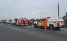 Choque entre vehículos de carga provoca movilización en Escobedo