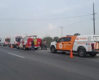 Choque entre vehículos de carga provoca movilización en Escobedo