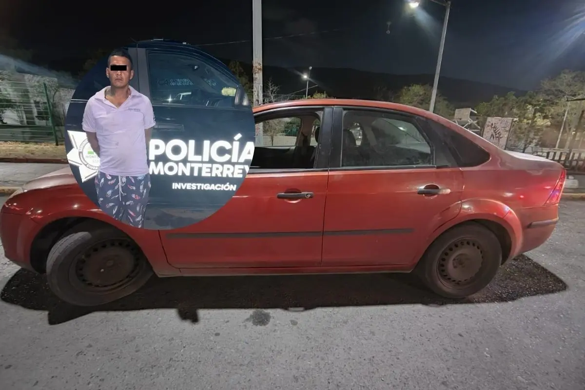 La Policía de Monterrey logró la detención de un hombre. Foto: Policía de Monterrey