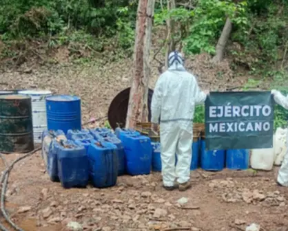 Desmantelan laboratorio clandestino y bodegas de químicos en Sinaloa