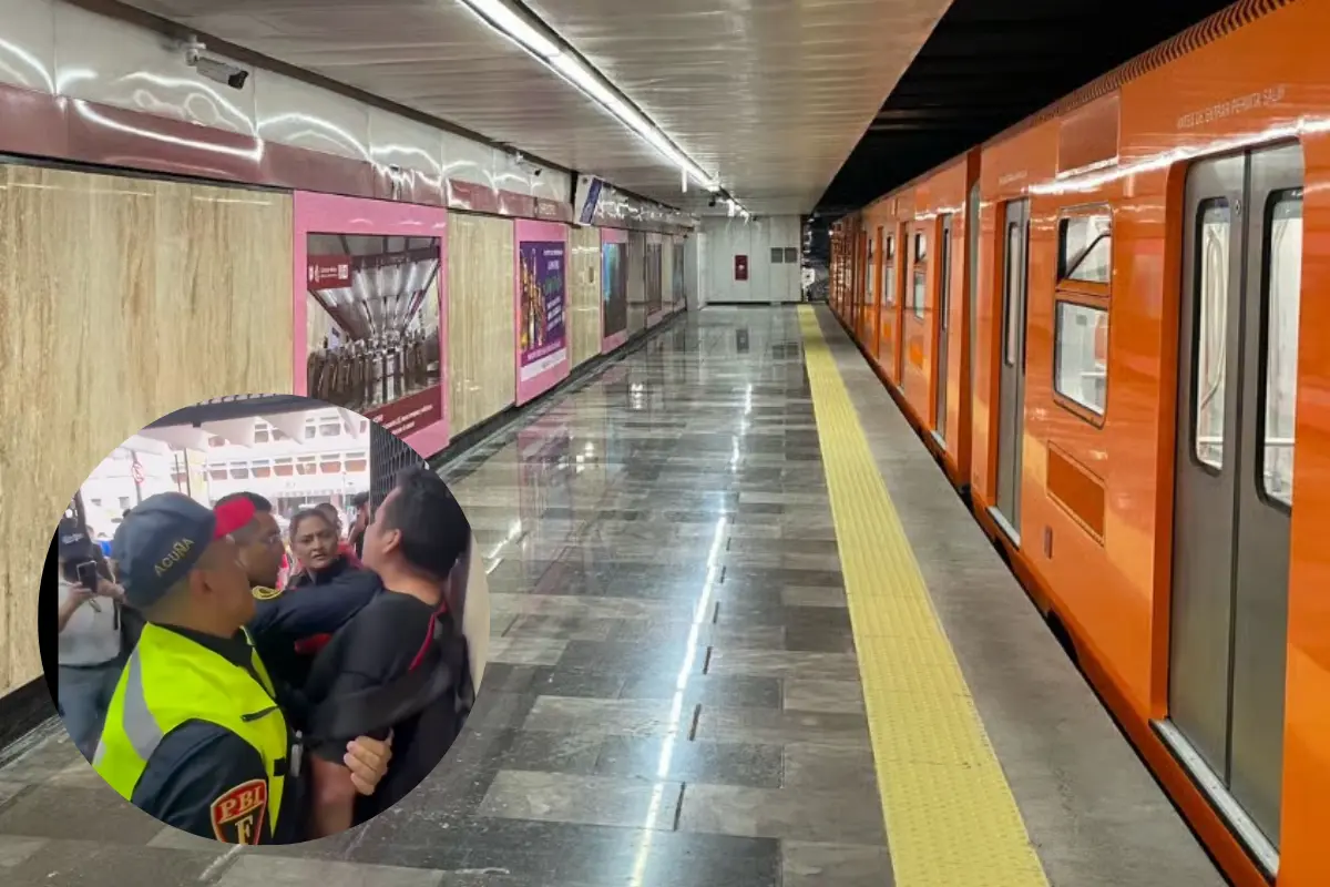 Se registra agresión en Metro. Foto: X @MetroViralMx