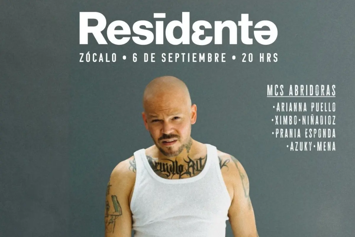 Póster oficial de Residente en México. Foto: X @CulturaCiudadMx
