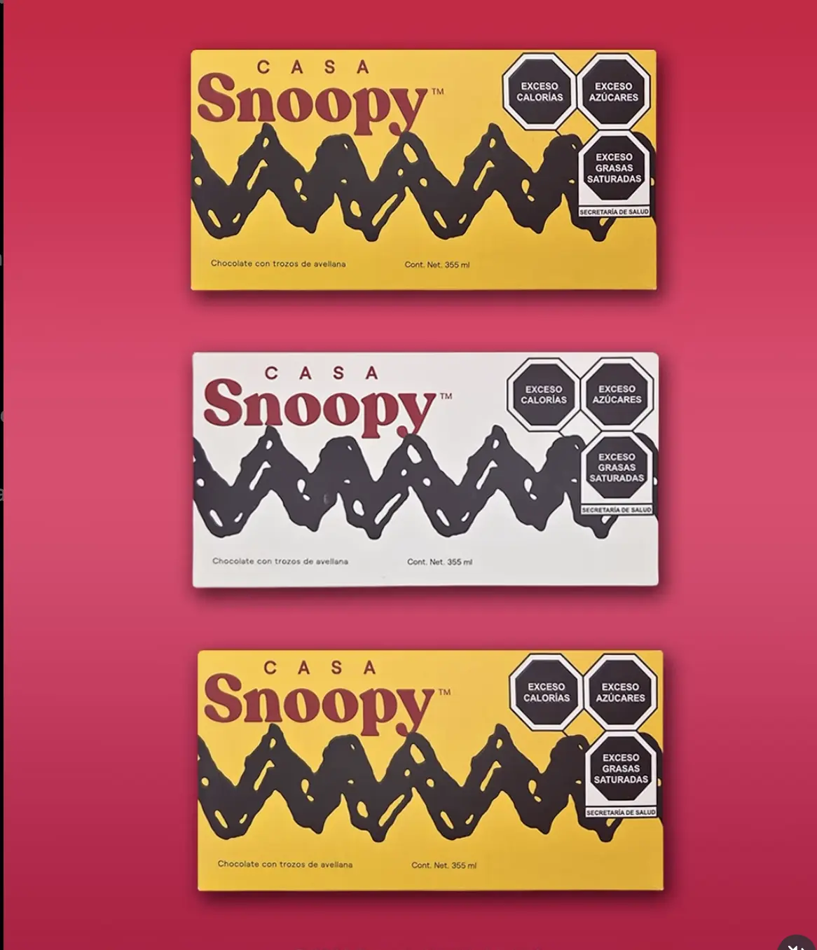 Mercancia de La Casa de Snoopy. Foto: IG @casasnoopy