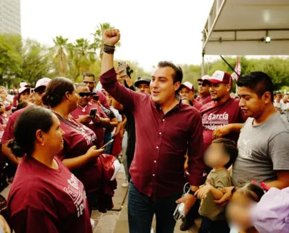 Manuel Guerra presente en la llegada de Claudia Sheinbaum a Nuevo León