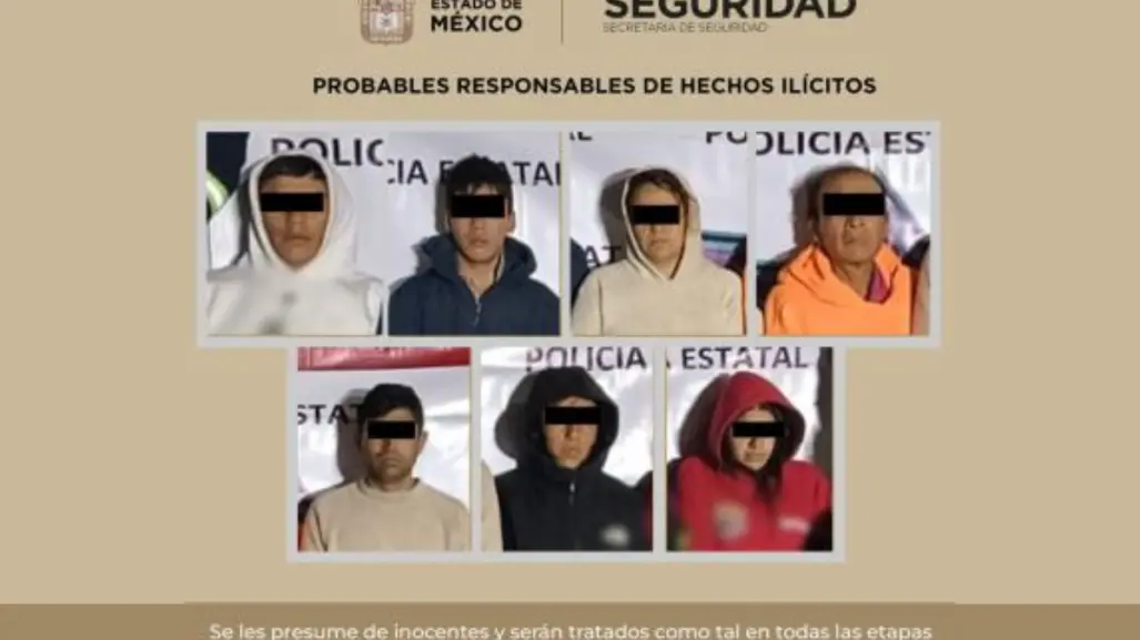 Detienen a presuntos integrantes de grupo dedicado al robo de vehículos en Edomex