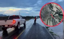 Lluvias colapsan puente de la carretera Durango - Parral; esto se sabe