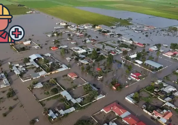 Este poblado de Santiago Papasquiaro,  quedó bajo el agua tras las lluvias del 7 de septiembre