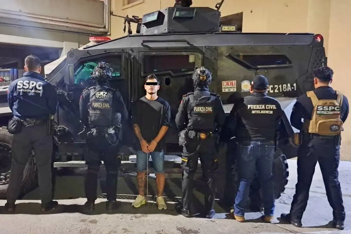 El sujeto fue identificado como Francisco “N”, de 35 años Foto: Fuerza Civil