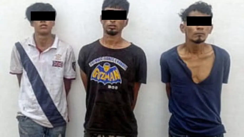 Detienen a tres hombres tras pelear por repartición de objetos robados en Escobedo