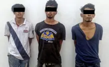 Detienen a tres hombres tras pelear por repartición de objetos robados en Escobedo