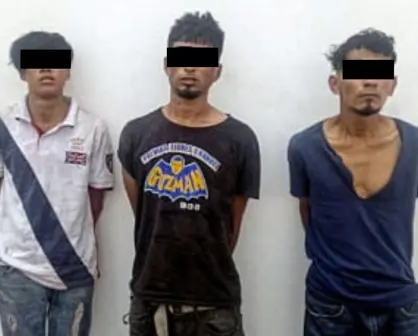 Detienen a tres hombres tras pelear por repartición de objetos robados en Escobedo