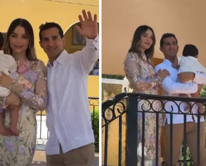 Rommel Pacheco y Lylo Fa celebran el bautizo de su bebé en La Ermita de Mérida