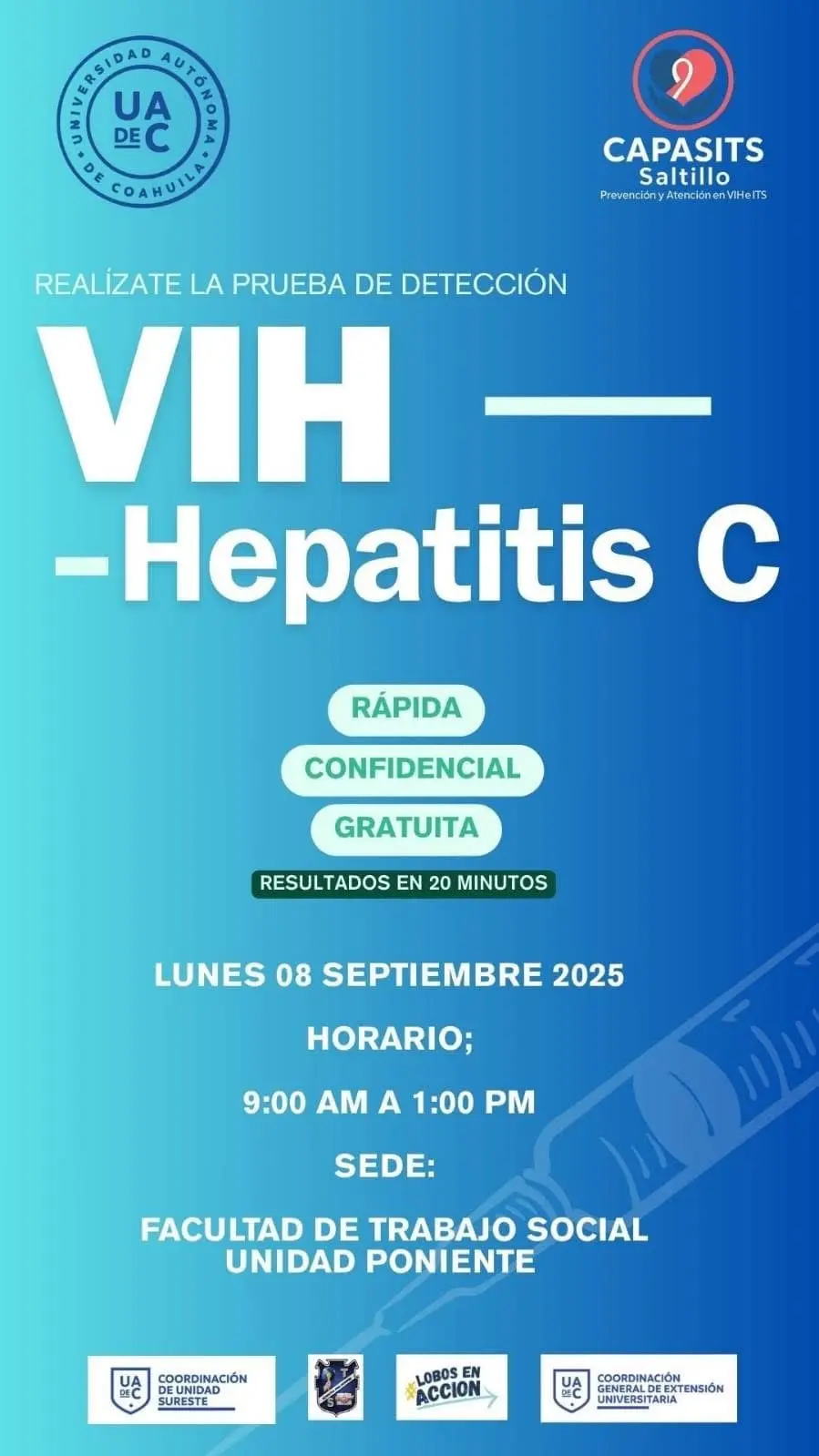 Convocatoria a campaña de detección de ETS / Foto: UAdeC
