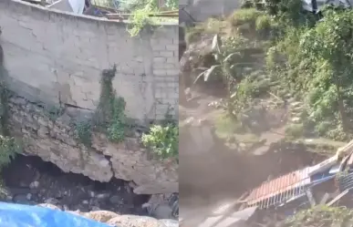 VIDEO | Colapsa vivienda por intensas lluvias en Atizapán de Zaragoza, Edomex