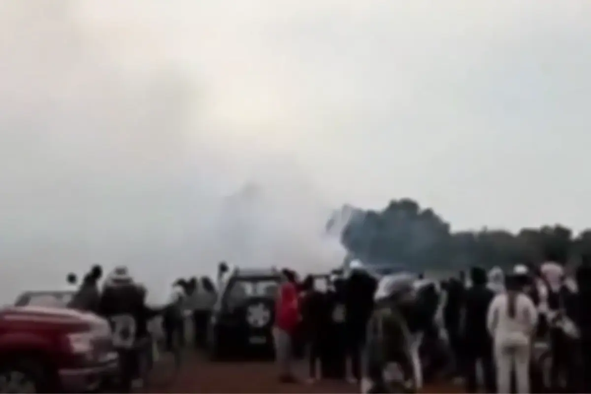 Explosión de pirotecnia durante fiesta patronal. Foto: X (@JLMNoticias)