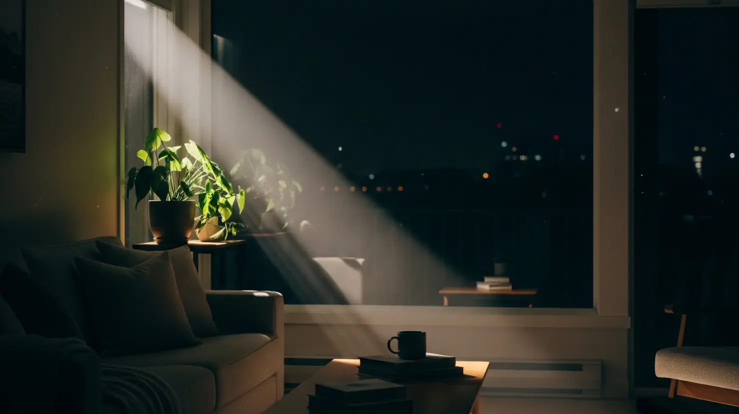 Luz Intrusa ingresando a una casa Foto: creada con IA