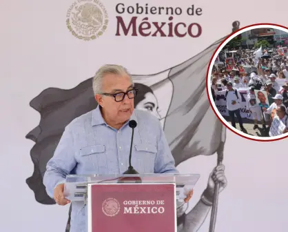 Rubén Rocha Moya felicita a los participantes de la Marcha por la Paz en Sinaloa