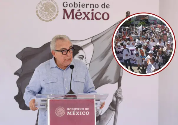Rubén Rocha Moya felicita a los participantes de la Marcha por la Paz en Sinaloa