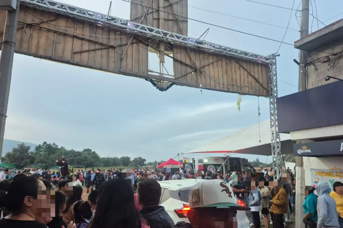 Explosión de pirotecnia en Teotihuacán. Foto: Especiales