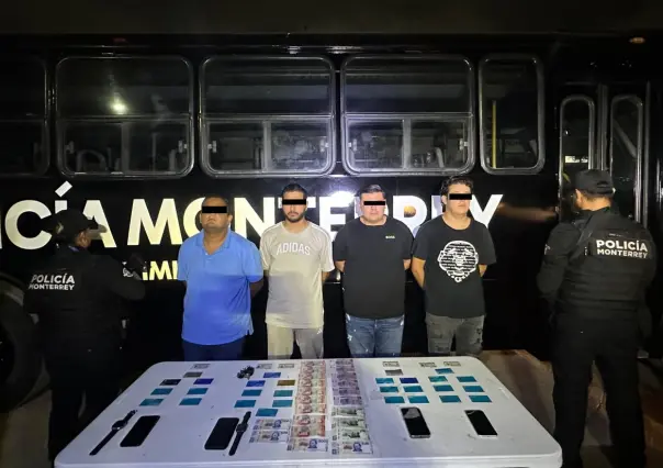 VIDEO | Arrestan a 4 hombres por robo de tarjetas bancarias en Monterrey