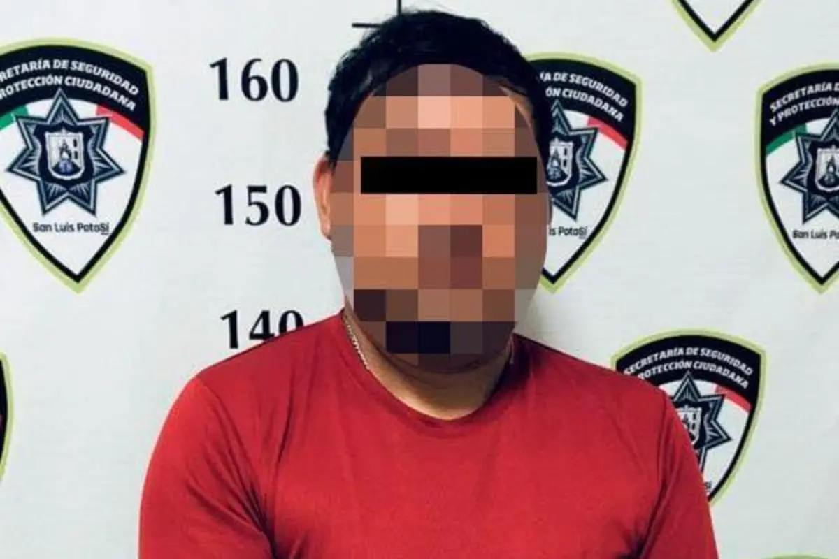 Jesús Jaime N fue detenido en San Luis Potosí y puesto a disposición de la Fiscalía de aquel estado. Foto: SSPC SLP