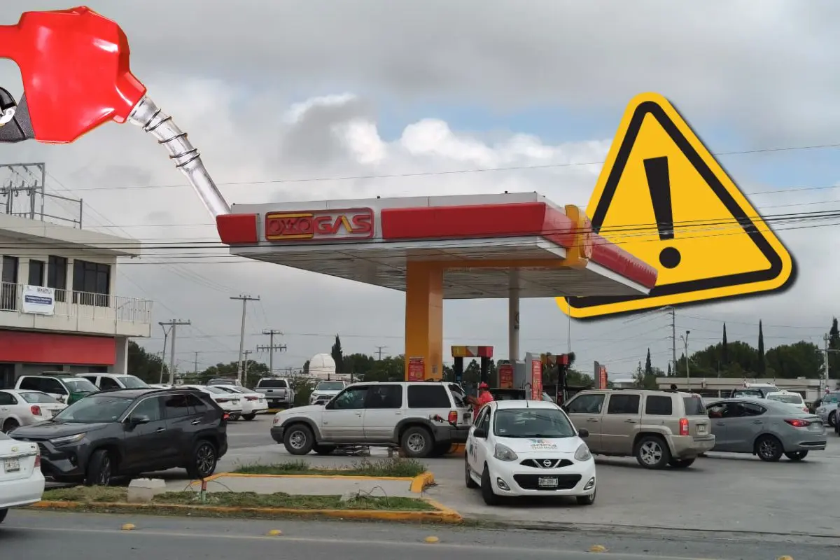 Falta de gasolina en Saltillo comienza a afectar a consumidores / Foto: Marco Juárez | Canva