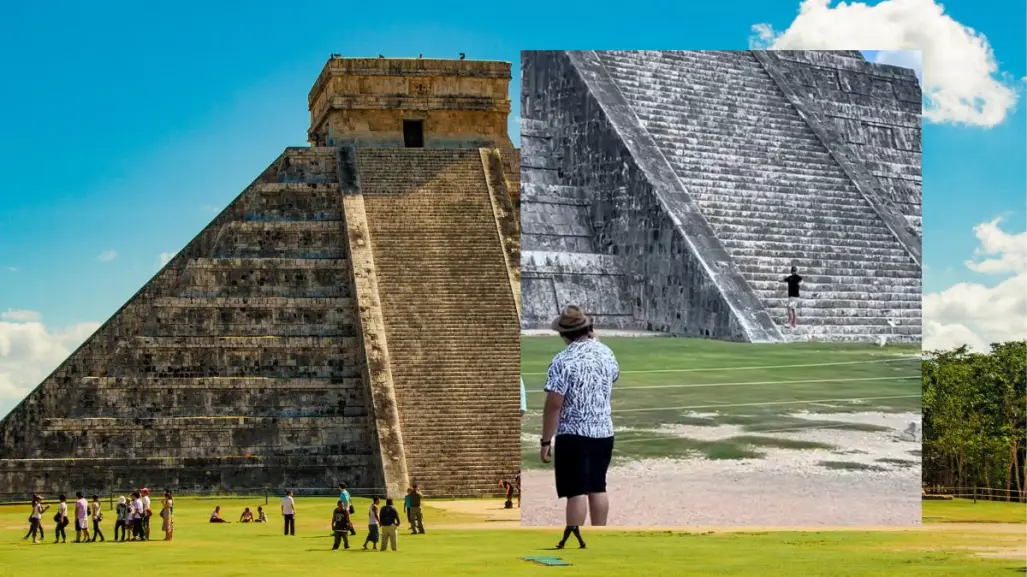 Vuelven a desobedecer regla en Chichén Itzá: turista intenta subir al castillo de Kukulcán