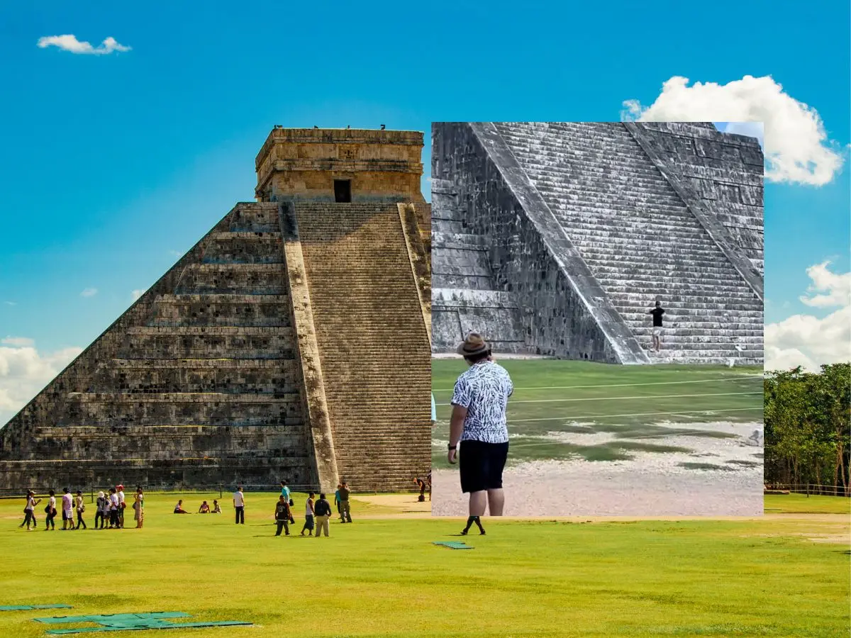 La pirámide de Kukulcán en Chichén Itzá fue otra vez noticia por un turista que quizo subir a la estructura a pesar de que está prohibido.- Fuente Canva y Alex Ramírez