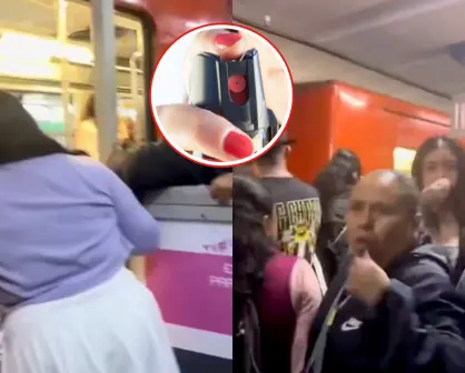 VIDEO | Mujer agrede con gas pimienta a usuarias del Metro CDMX porque le ganaron un lugar