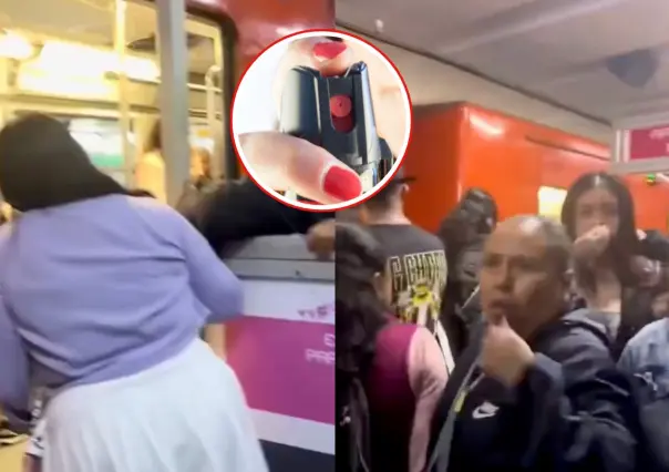 VIDEO | Mujer agrede con gas pimienta a usuarias del Metro CDMX porque le ganaron un lugar