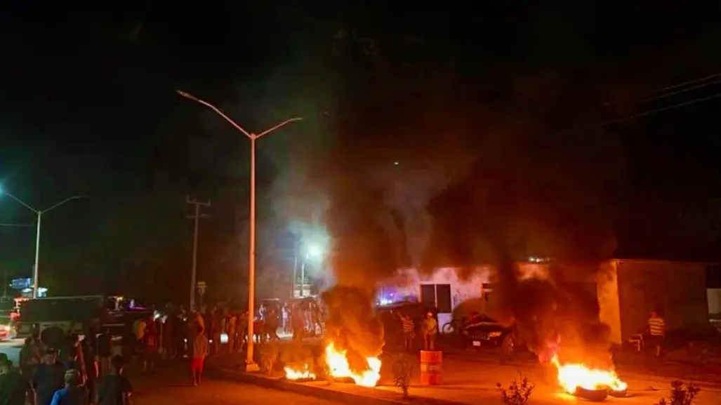 Protesta en Nuevo Progreso por abusos policiales, vecinos mantienen bloqueo