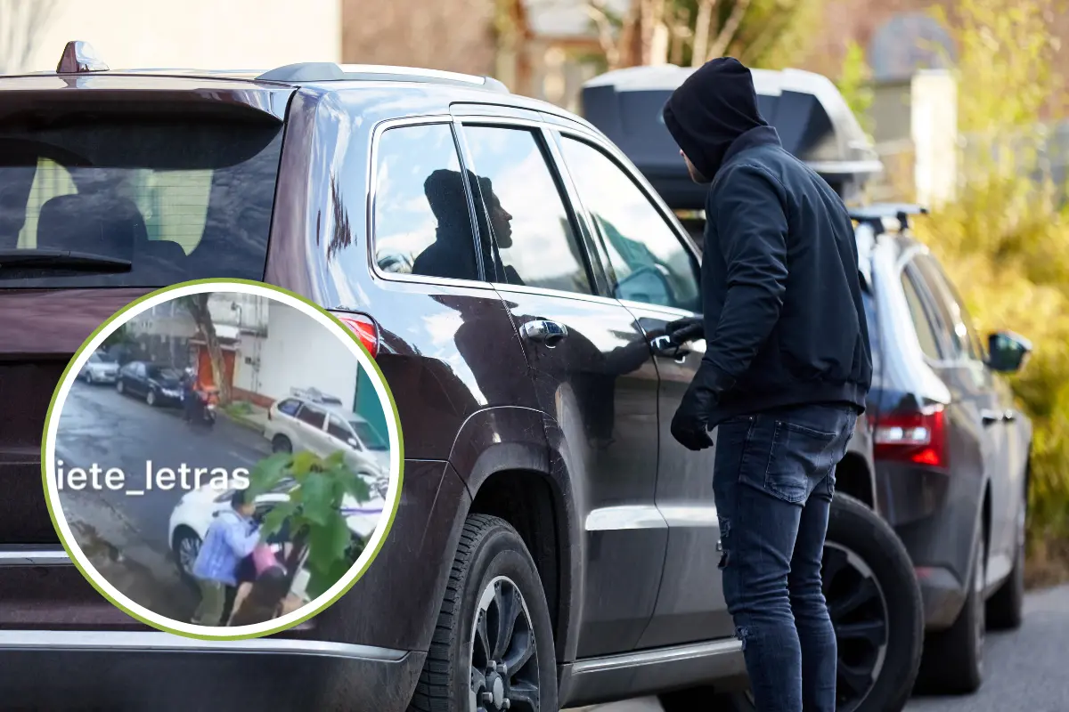 Robo de autos en CDMX. Foto: Canva y @siete_letras
