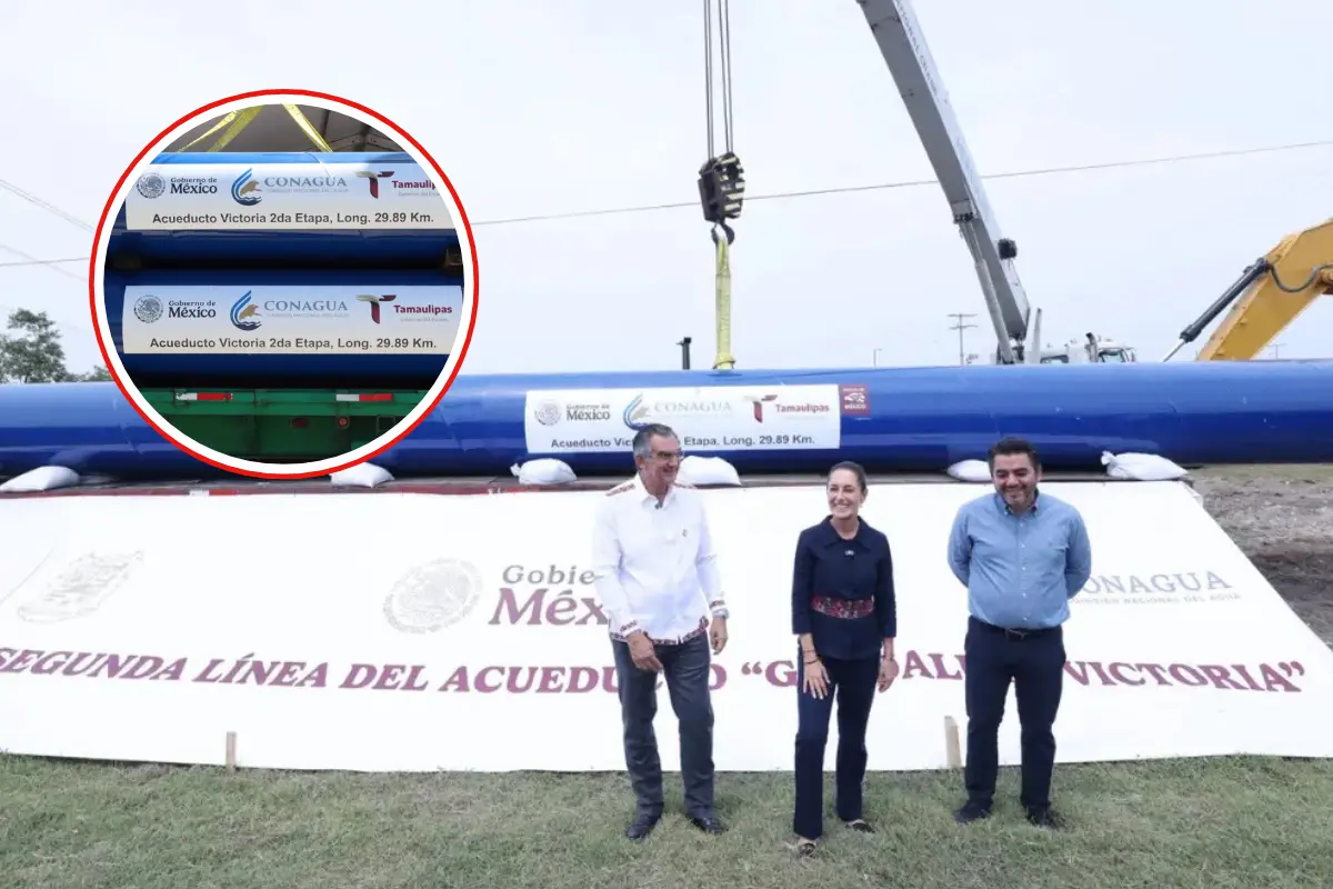 Claudia Sheinbaum visitó las instalaciones de la Segunda Línea del Acueducto Guadalupe Victoria | Foto: Perla Herrera